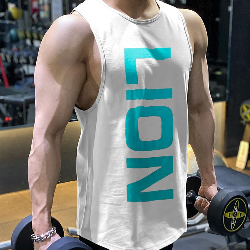 2020 Bodybuilding Tank Tops Men Gyms Fitness Workout Cotton Sleeveless shirt Clothing Male Casual Stringer Singlet Male Vest Top