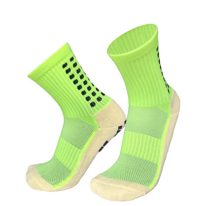 New Style FS Football Socks Round Silicone Suction Cup Grip Anti Slip Soccer Socks Sports Men Women Baseball Rugby Socks