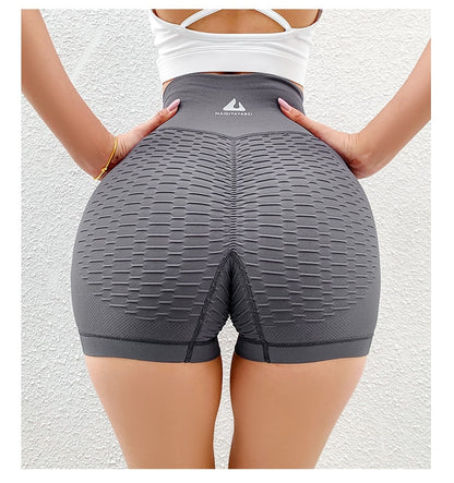 Women High Waist Yoga Legging Sports Gym Booty Push Up Shorts Seamless Up Hip Fitness Legging Women Workout Athletic Pants 2021