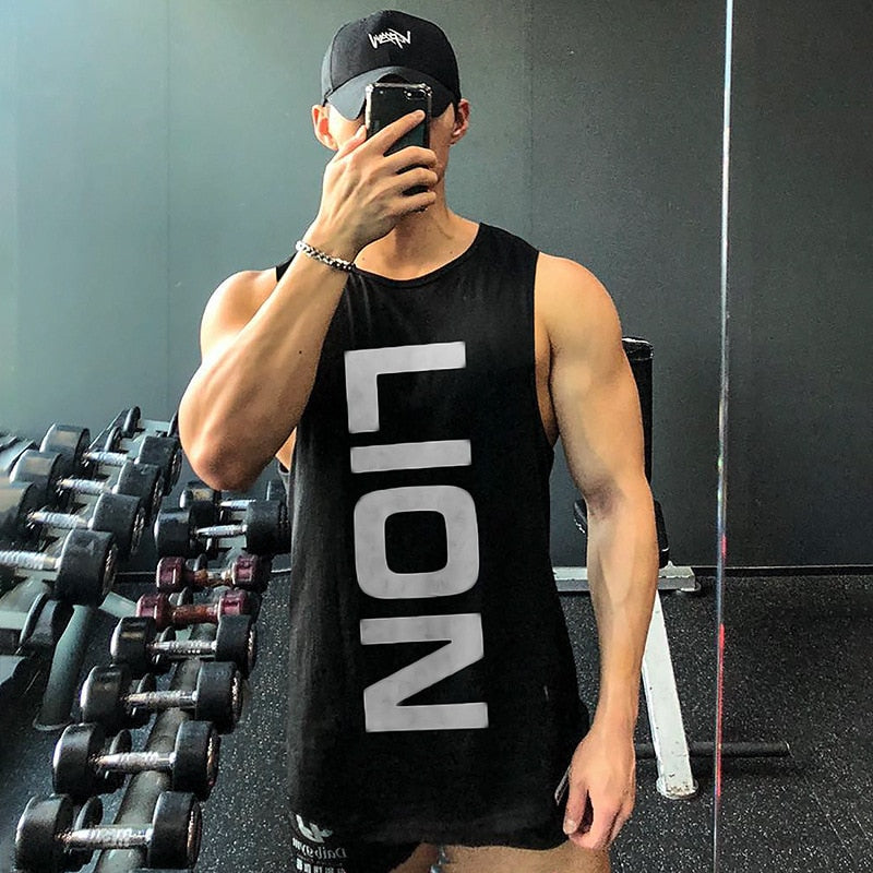 2020 Bodybuilding Tank Tops Men Gyms Fitness Workout Cotton Sleeveless shirt Clothing Male Casual Stringer Singlet Male Vest Top