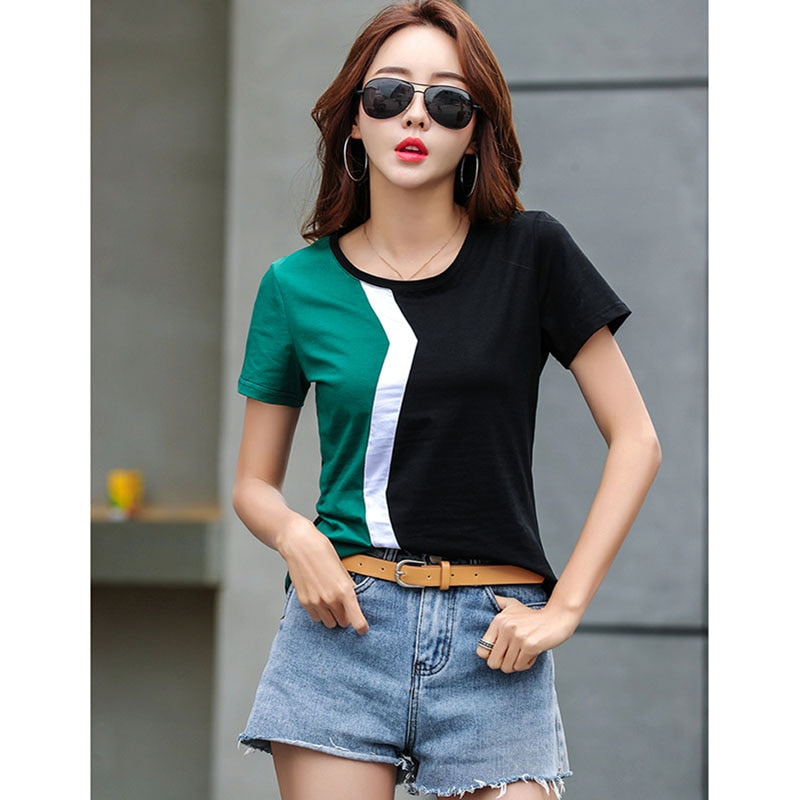 BOBOKATEER camisetas mujer verano 2023 cotton t shirt women clothing casual t-shirt o-neck tshirts summer tops tee shirt femme