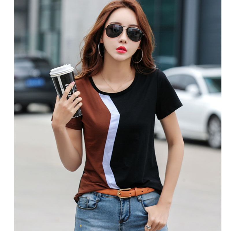 BOBOKATEER camisetas mujer verano 2023 cotton t shirt women clothing casual t-shirt o-neck tshirts summer tops tee shirt femme