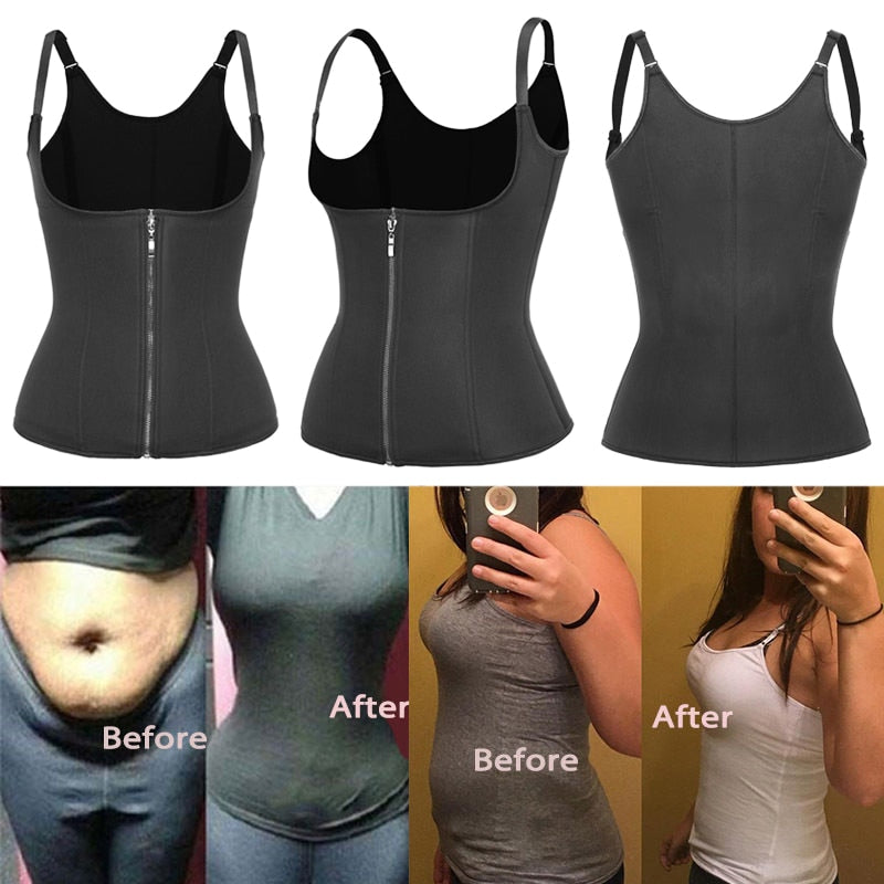 Body Shapes Neoprene Sauna Sweat Vest Waist Trainer Slimming Trimmer Fitness Corset Workout Thermo Modelling Strap Shapewear