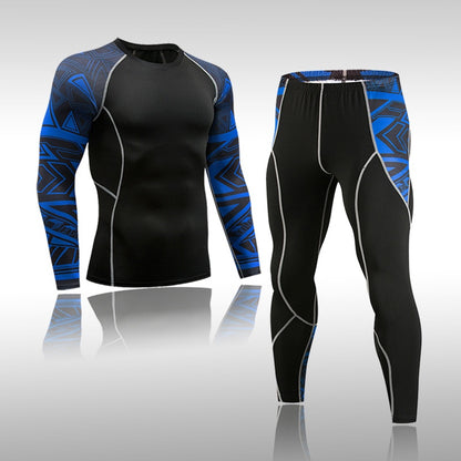 Man Compression Sports Suit Quick Drying Perspiration Fitness Training MMA Kit Rashguard Male Sportswear Jogging Running Clothes