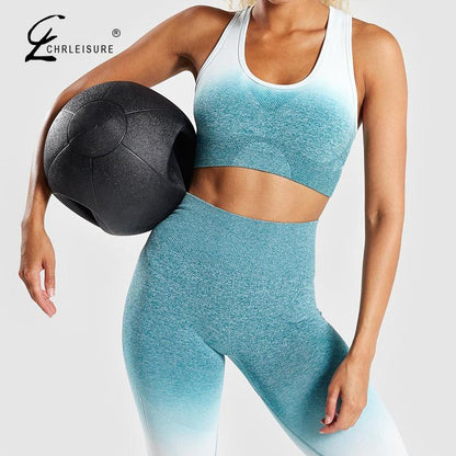 2 Piece Set Sporty Bra And Leggings Woman Outfit Gym Sportswear Female Fitness Tracksuit Femme