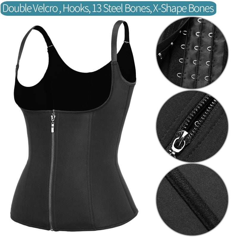 Body Shapes Neoprene Sauna Sweat Vest Waist Trainer Slimming Trimmer Fitness Corset Workout Thermo Modelling Strap Shapewear