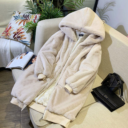 Oversized Winter Faux Fur Coat Women Parka Long Warm Faux Fur Jacket Coats Hoodies Loose Winter Coat Outwear Casaco Feminino