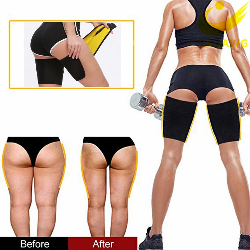 LAZAWG Leg Belt Sweat Thigh Trimmer Sweat Band Leg Slimmer Weight Loss Neoprene Gym Workout Corset Thigh Slimmer Tone Legs Strap