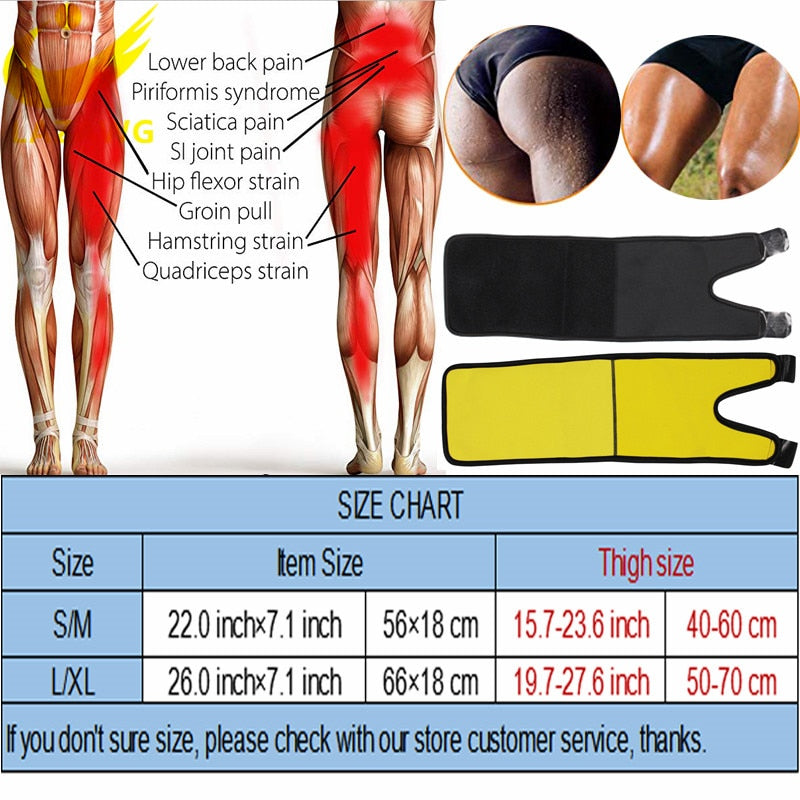 LAZAWG Leg Belt Sweat Thigh Trimmer Sweat Band Leg Slimmer Weight Loss Neoprene Gym Workout Corset Thigh Slimmer Tone Legs Strap