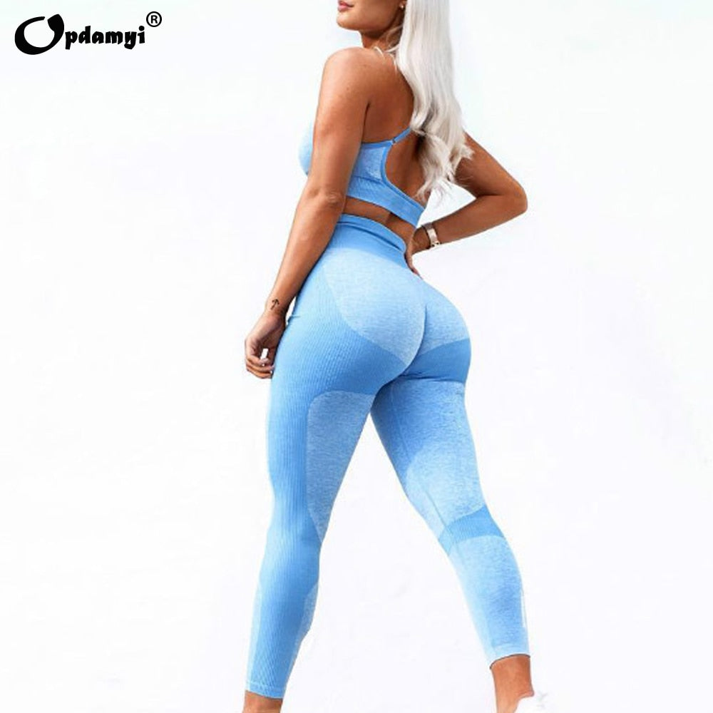 Yoga Set Workout Clothes for Women Sports Bra High Waist Leggings Seamless Sport Wear Female Gym Fitness Athletic Yoga Pants Set