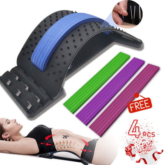 Back Massager Stretcher Support Spine Deck Pain Relief Chiropractic Lumbar Relief Back Stretcher Fitness Massage Equipment